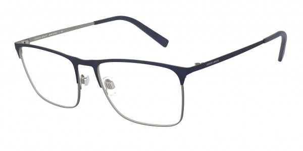 Giorgio Armani AR5106 Eyeglasses, 3291 MATTE BLUE/MATTE GUNMETAL (BLUE)