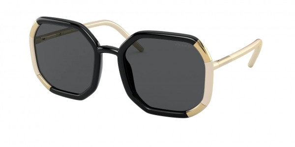 Prada PR 20XS Sunglasses, 02F5S0 BLACK DARK GREY (BLACK)