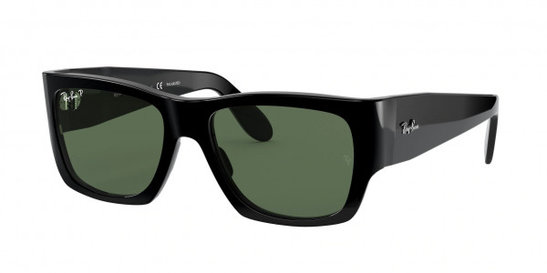Ray-Ban RB2187 WAYFARER NOMAD Sunglasses, 901/58 WAYFARER NOMAD BLACK G-15 GREE (BLACK)