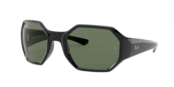 Ray-Ban RB4337 Sunglasses, 601/71 BLACK DARK GREEN (BLACK)