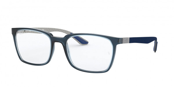 Ray-Ban Optical RX8906 Eyeglasses, 8060 TRANSPARENT BLUE (BLUE)