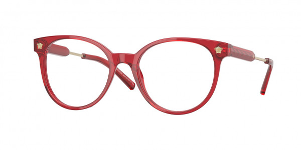 Versace VE3291 Eyeglasses, 5280 TRANSPARENT RED (RED)