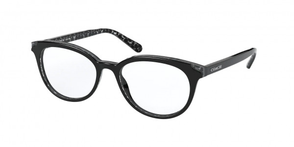 Coach HC6149 Eyeglasses, 5582 BLACK GLITTER SIGNATURE C (BLACK)