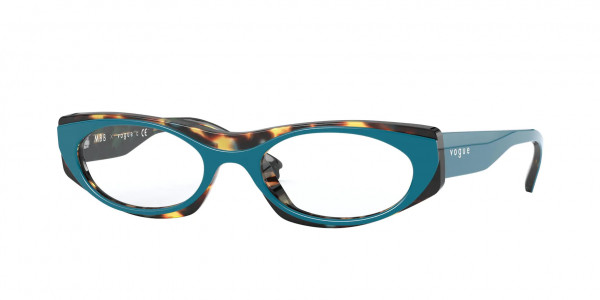 Vogue VO5316 Eyeglasses, 2816 TOP GREEN/MULTI BLUE HAVANA (GREEN)