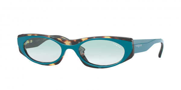 Vogue VO5316S Sunglasses, 28168E TOP GREEN/MULTI BLUE HAVANA (GREEN)