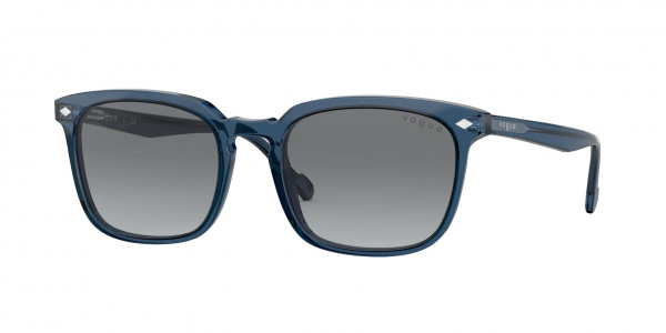 Vogue VO5347S Sunglasses, 276011 TRANSPARENT BLUE GREY GRADIENT (BLUE)