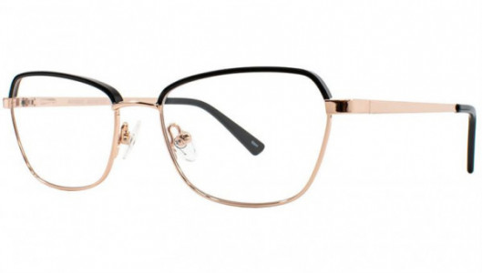 Adrienne Vittadini 606 Eyeglasses, Blk/SRGld