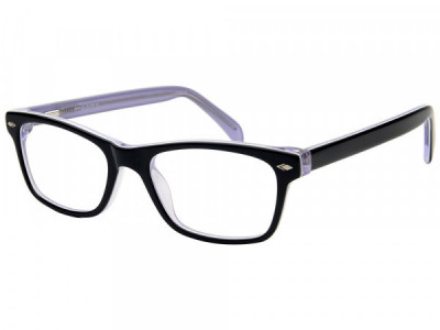 Baron BZ124 Eyeglasses, Black Over Crystal