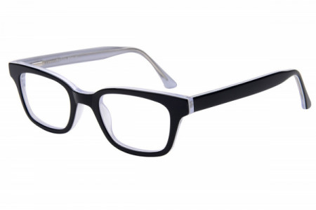 Baron BZ46 Eyeglasses, Black Over White Crystal