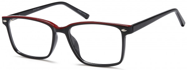4U US105 Eyeglasses, Black Red