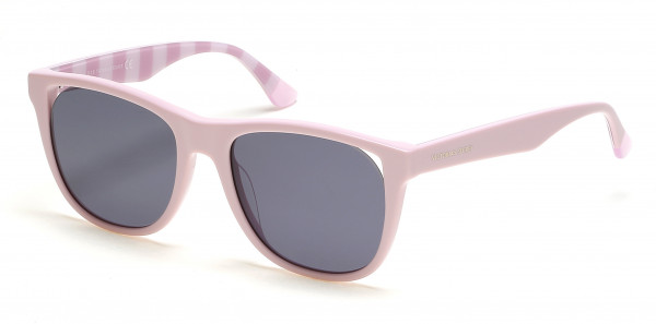 Victoria's Secret VS0048 Sunglasses, 72A - Pink With Grey Lens, Inside Temples With Stripes