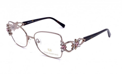 Pier Martino PM6575 Eyeglasses, C5 Gold Amber Multi Crystal