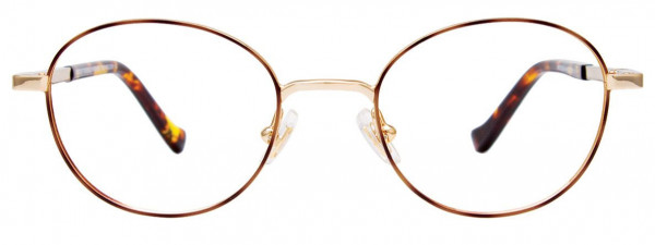 EasyClip EC543 Eyeglasses, 010 - Demi Brown & Shiny Gold