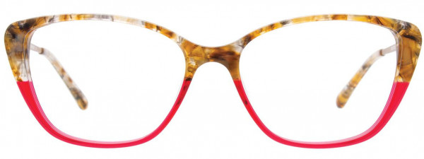 EasyClip EC552 Eyeglasses, 010 - Brown Marbled & Red
