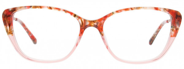 EasyClip EC552 Eyeglasses, 030 - Red Marbled & Light Crystal Pink