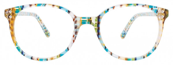 EasyClip EC537 Eyeglasses, 050 - Blue Multicolor
