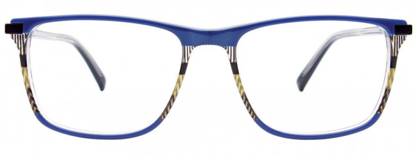 Takumi TK1156 Eyeglasses, 050 - Blue & Multicolor Lines & Dark Blue