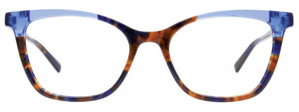 Takumi TK1154 Eyeglasses, 050 - Blue & Brown Marbled & Crystal Blue