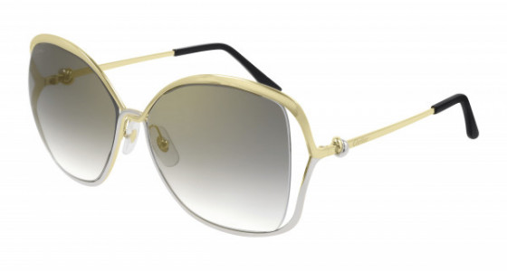 Cartier CT0225S Sunglasses, 001 - GOLD with GREY lenses