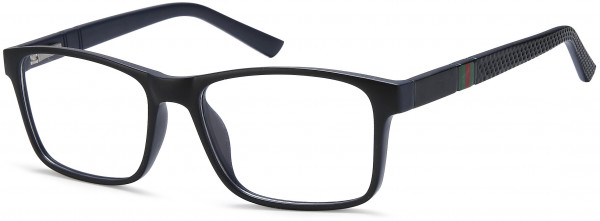 4U UP 308 Eyeglasses, Black Blue