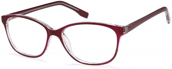 4U U 216 Eyeglasses, Burgundy