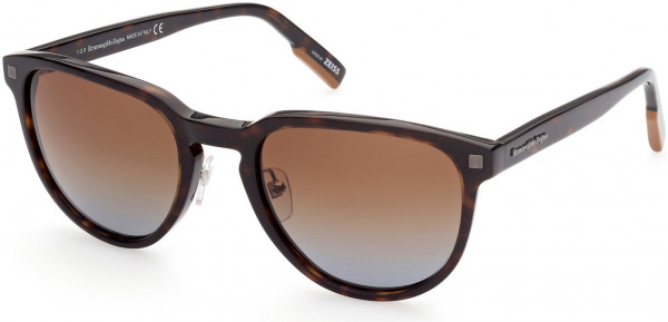 Ermenegildo Zegna EZ0150 Sunglasses, 52F - Shiny Classic Dark Havana, Vicuna / Gradient Brown