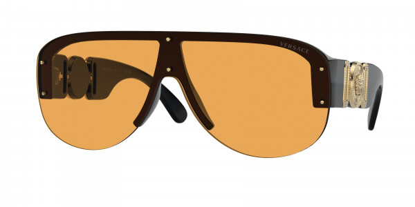 Versace VE4391 Sunglasses, GB1/7 BLACK ORANGE (BLACK)