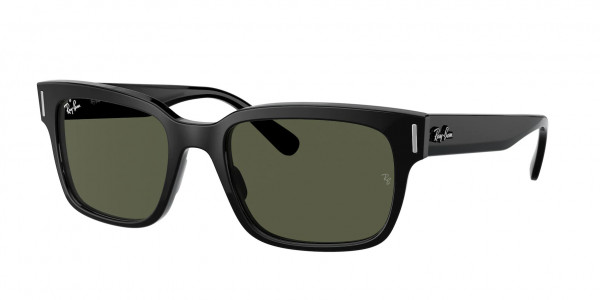 Ray-Ban RB2190 JEFFREY Sunglasses, 901/31 JEFFREY BLACK G-15 GREEN (BLACK)