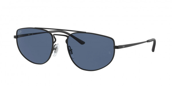 Ray-Ban RB3668 Sunglasses, 901480 RUBBER BLACK DARK BLUE (BLACK)