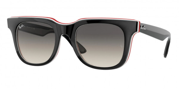 Ray-Ban RB4368 Sunglasses, 651811 BLACK WHITE RED GREY GRADIENT (BLACK)