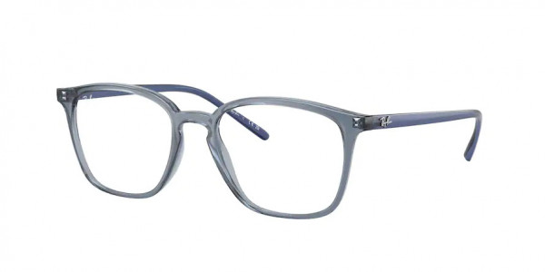 Ray-Ban Optical RX7185 Eyeglasses, 8235 TRANSPARENT DARK BLUE (BLUE)
