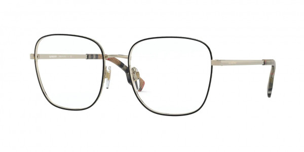 Burberry BE1347 ELLIOTT Eyeglasses, 1109 ELLIOTT PALE GOLD/BLACK (GOLD)