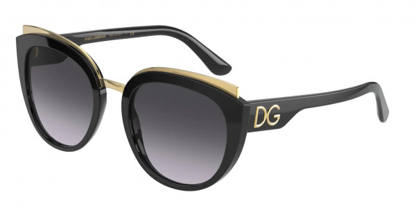 Dolce & Gabbana DG4383 Sunglasses, 501/8G BLACK LIGHT GREY GRADIENT BLAC (BLACK)