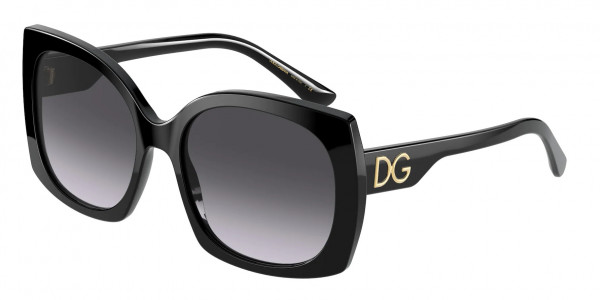 Dolce & Gabbana DG4385 Sunglasses, 501/8G BLACK LIGHT GREY GRADIENT BLAC (BLACK)