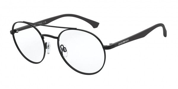Emporio Armani EA1107 Eyeglasses, 3316 MATTE BLACK & GUNMETAL (BLACK)