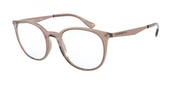 Emporio Armani EA3168 Eyeglasses, 5850 SHINY TRANSPARENT TUNDRA (BROWN)