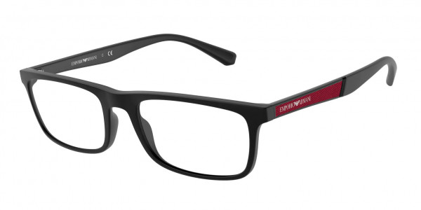 Emporio Armani EA3171F Eyeglasses, 5001 MATTE BLACK (BLACK)