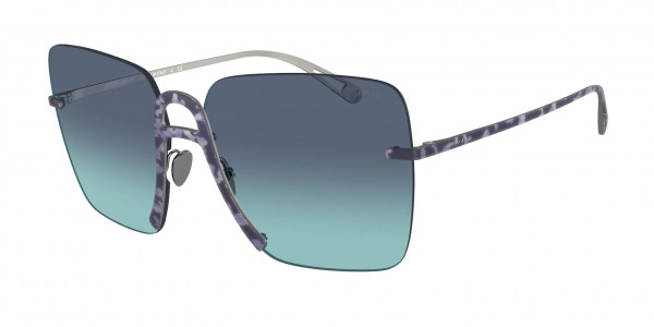 Giorgio Armani AR6118 Sunglasses, 30454S HAVANA BLUE AZURE GRADIENT DAR (BLUE)