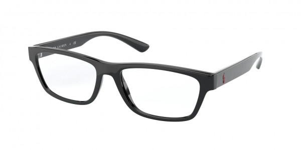 Polo PH2222 Eyeglasses, 5001 SHINY BLACK (BLACK)