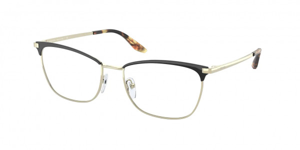 Prada PR 57WV Eyeglasses, AAV1O1 BLACK/PALE GOLD (BLACK)