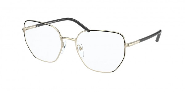 Prada PR 60WV Eyeglasses, AAV1O1 BLACK/PALE GOLD (BLACK)