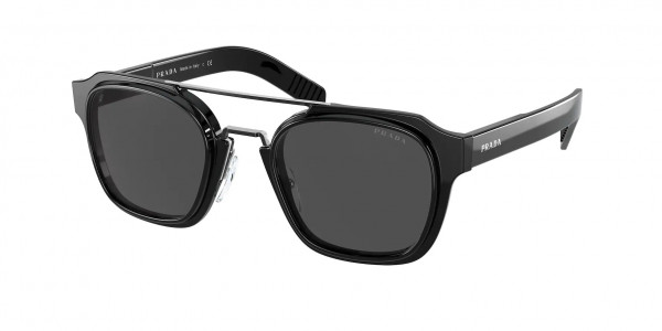 Prada PR 07WS Sunglasses, 1AB5S0 BLACK DARK GREY (BLACK)