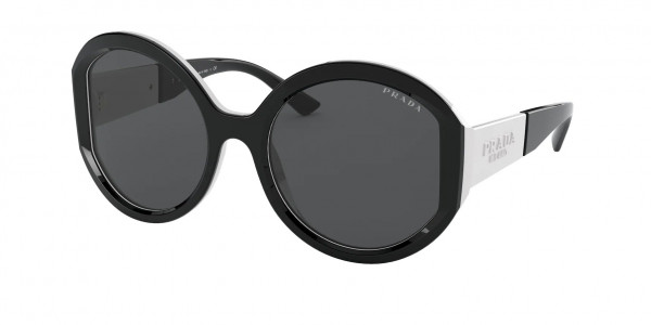 Prada PR 22XSF Sunglasses, YC45S0 BLACK/WHITE (BLACK)