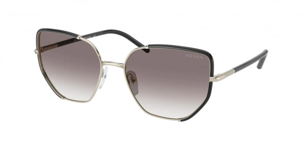 Prada PR 50WS Sunglasses, AAV0A7 BLACK/PALE GOLD GREY GRADIENT (BLACK)
