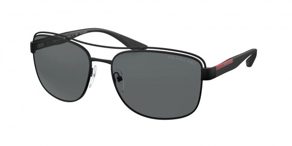 Prada Linea Rossa PS 57VS Sunglasses, 1BO02G MATTE BLACK POLAR GREY (BLACK)