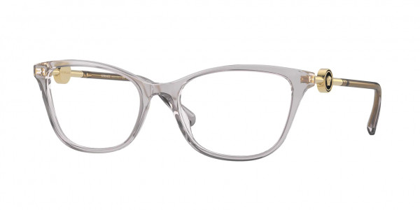 Versace VE3293 Eyeglasses, 593 TRANSPARENT GREY (GREY)