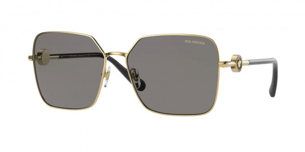 Versace VE2227 Sunglasses, 100281 GOLD DARK GREY - POLAR (GOLD)