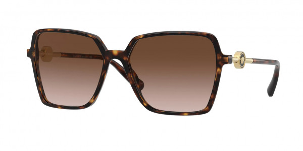 Versace VE4396 Sunglasses, 108/13 HAVANA LIGHT/DARK BROWN GRADIE (TORTOISE)