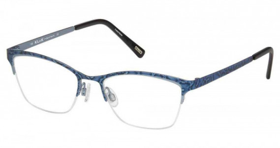 KLiiK Denmark K-681 Eyeglasses, M201-BLUE SNAKESKIN