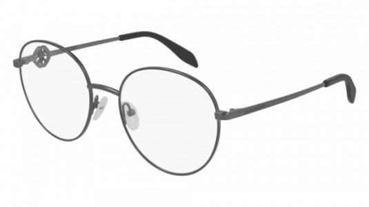 Alexander McQueen AM0291O Eyeglasses, 001 - RUTHENIUM
